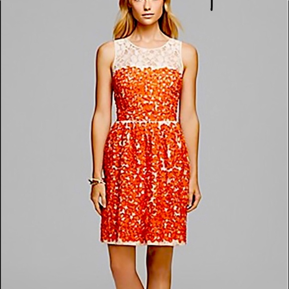 Trina Turk Orange Ribbon cocktail dress
